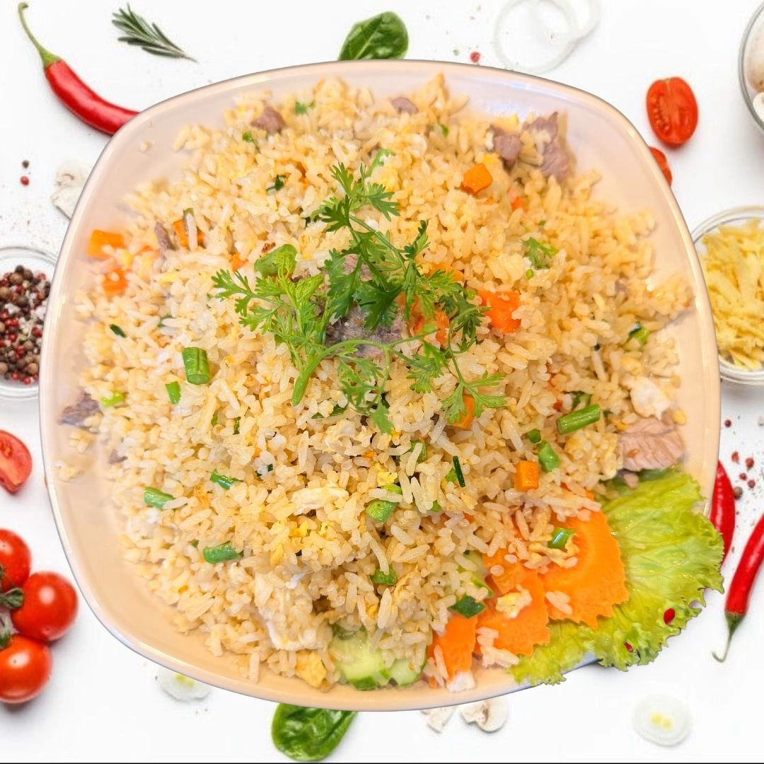បាយឆាសាច់គោ