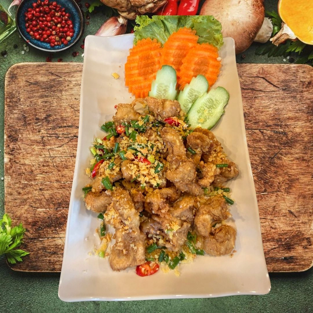 សរសៃកែងមាន់បំពងខ្ទឹមស