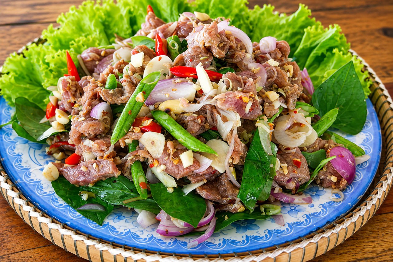សាច់គោបុកសណ្ដែកគួរ