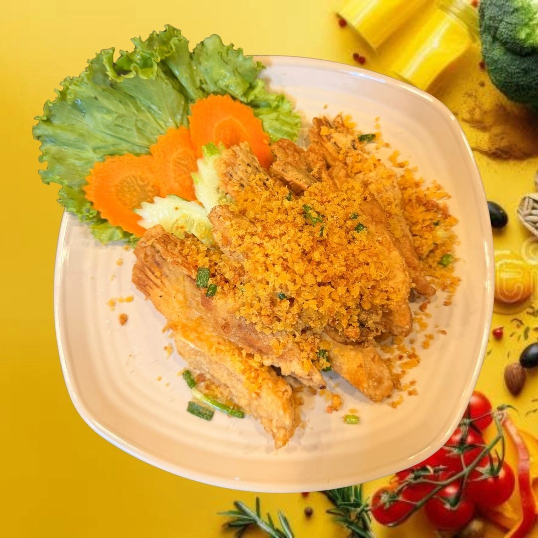 ព្រុយត្រីបំពងខ្ទឹមស